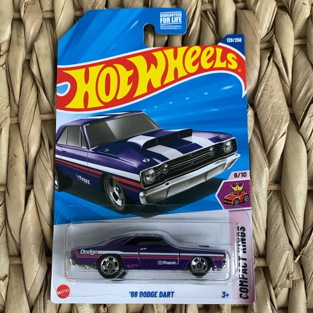 Hot Wheels 1968 Dodge Dart HotWheels 1960s 60s Purple Muscle Race Car New 2025